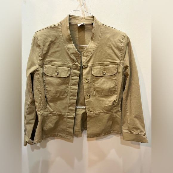CAbi Jackets & Blazers - CAbi Khaki Button-Up Jacket